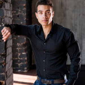 black shirt